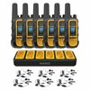 Dewalt Heavy-Duty 2-Watt FRS Walkie-Talkie 6 Pack with Headsets, Yellow and Black, Business Bundle,  DXFRS800BCH6-SV1